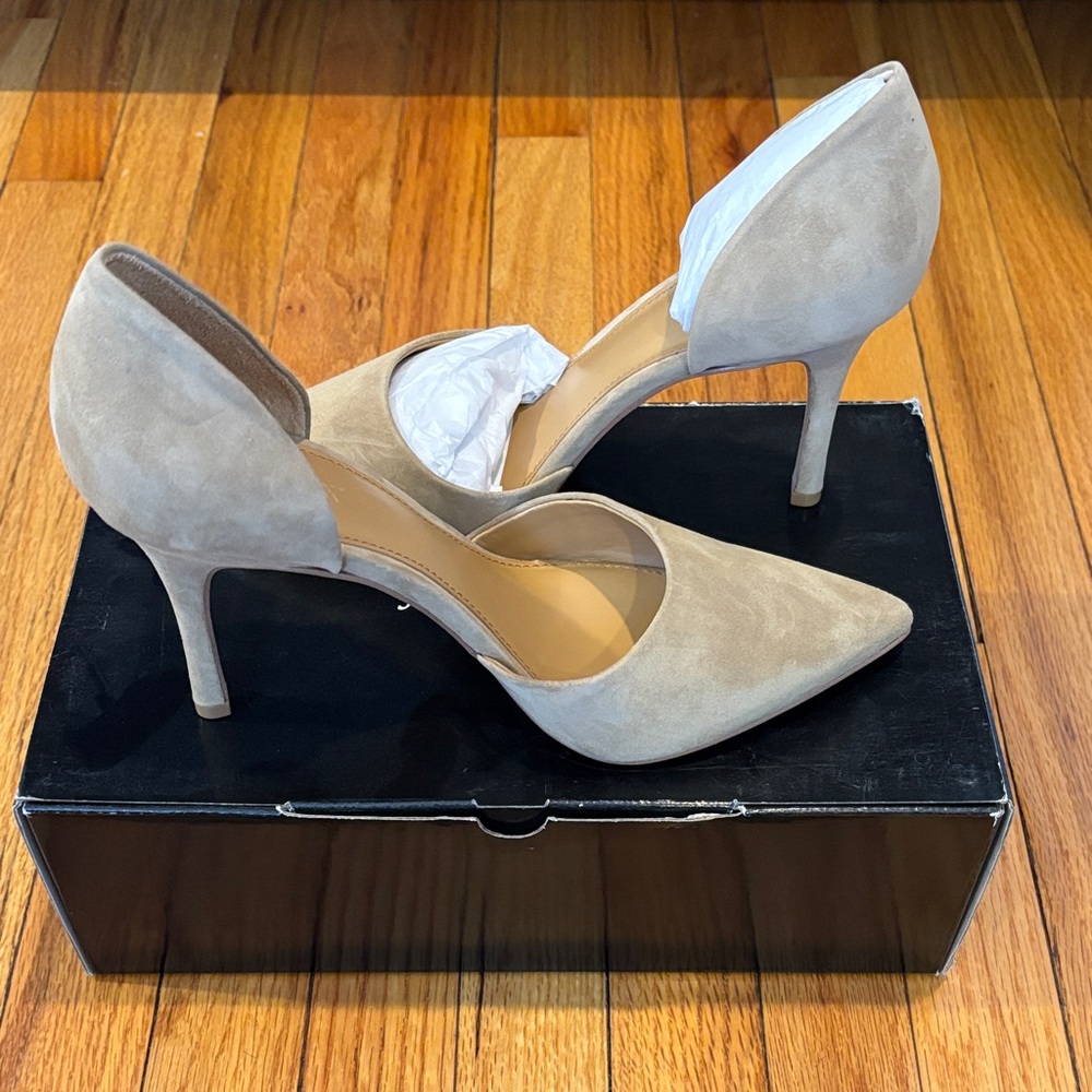 NWT JCrew Lana Suede D’Orsay Pumps in Saddle